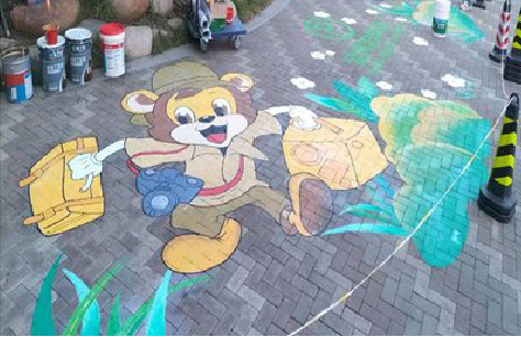 衡东夏季画地面彩绘会遇到的问题