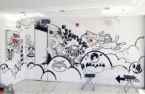 衡东手绘墙并非传统涂鸦。